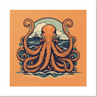 Kraken the monster of sea Posters and Art